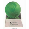 3" Green Crystal World Globe Award